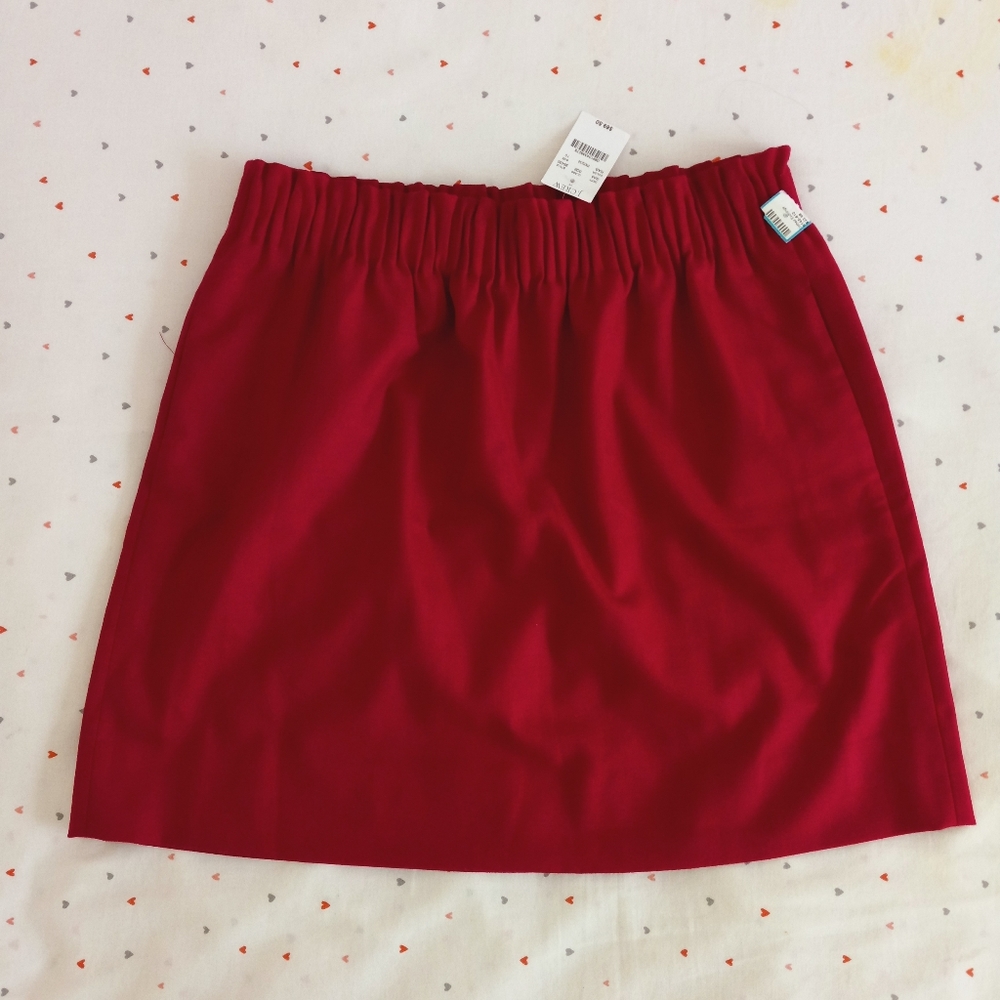 NEW J.CREW MARRON SKIRT SZ 10 LARGE